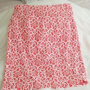 NYC Eva Mendes Coral Laced Skirt- Size 6